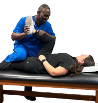 Low back stretch knee shoulder