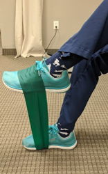 Resisted ankle motion with bands
