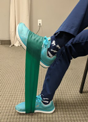 Resisted ankle motion with bands