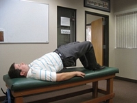 bridging bench exercise low back